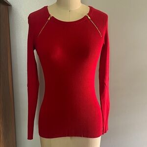 INC International Concepts Scarlet Ribbed Top